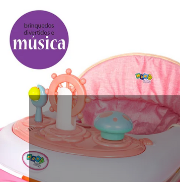 Andador Infantil Musical Para Bebê La Bamba - Maxi Baby - Rosa