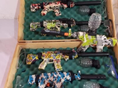 Kit Completo de Diversão – 5 Arminhas + Óculos + 40 Mil Bolinhas!